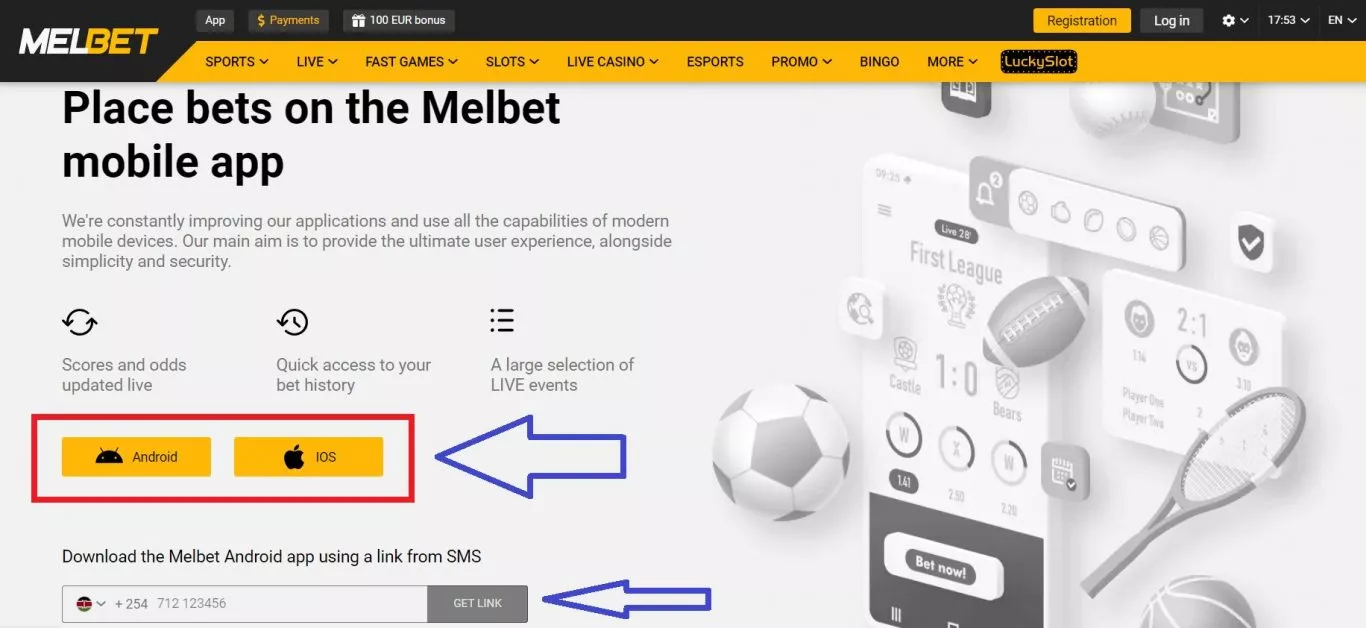 Melbet app Android