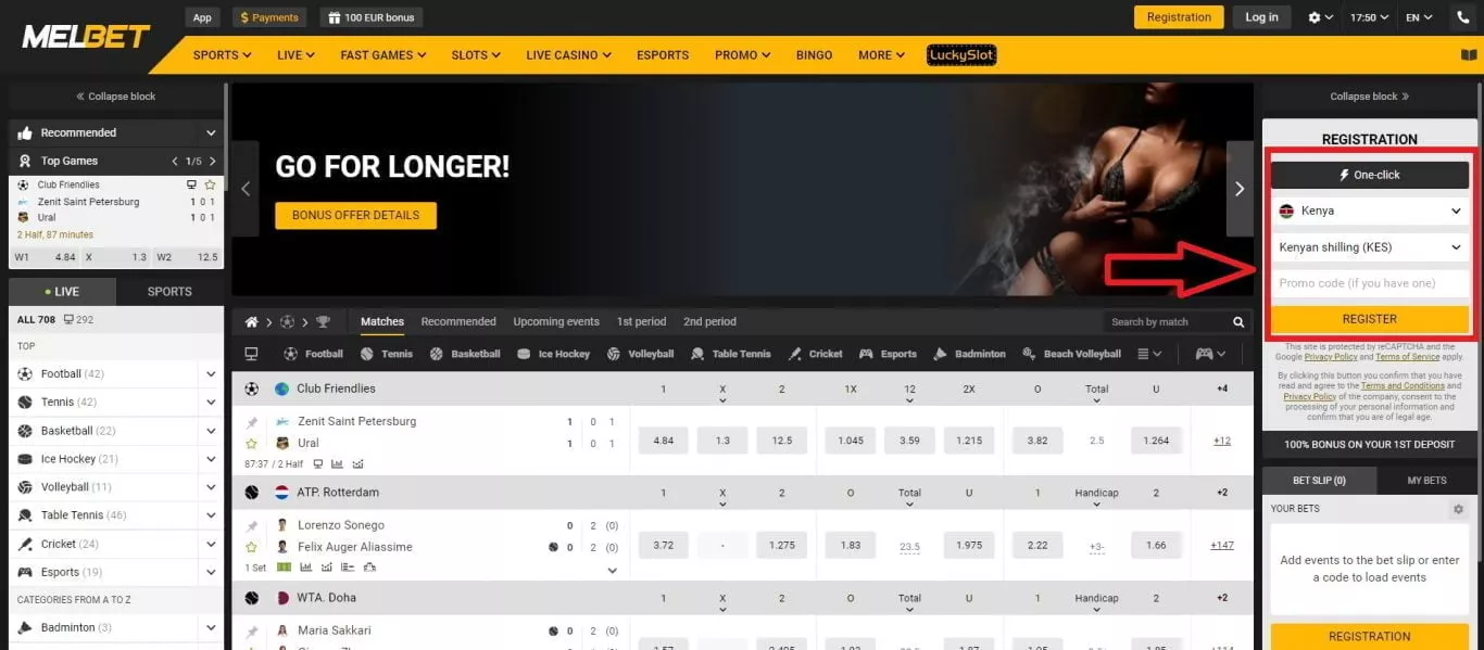 How to place a bet on Melbet